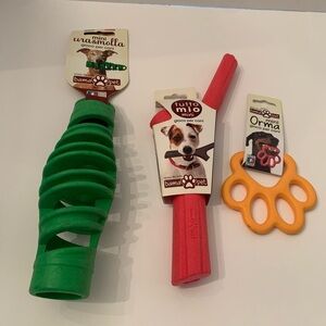 👀🐶 BAMA PET Medium/ Small Dog Chew Play Toys Non Toxic Made In Italy NWT